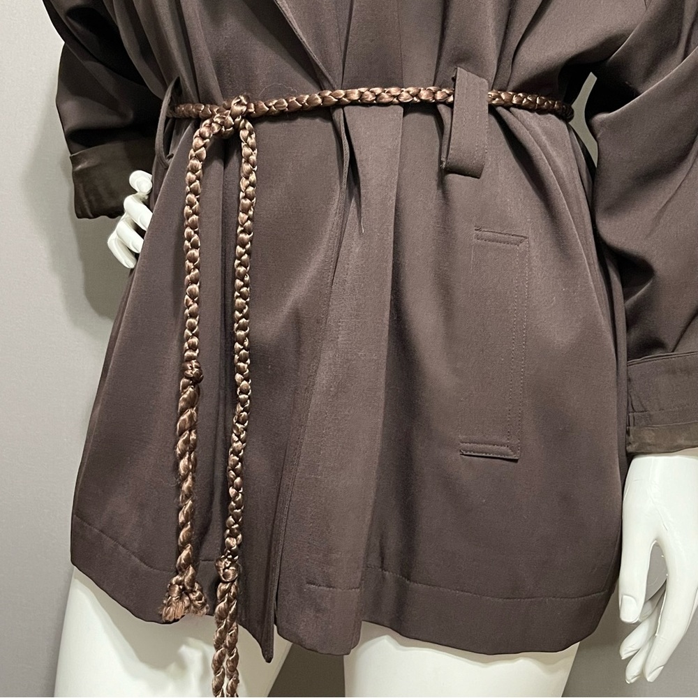 SOLD❌❌❌⭐️Vintage Ellen Tracy Chocolate Brown 100% Pure Wool Jacket  Sz-12 - Picture 5 of 10